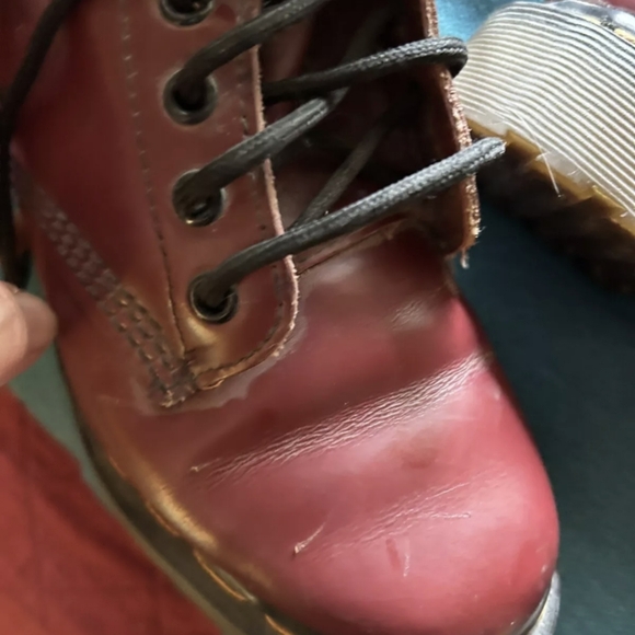 Vintage (Made in England) Dr Martens oxblood / cherry red boots size UK 4 / US 6 - Picture 2 of 5